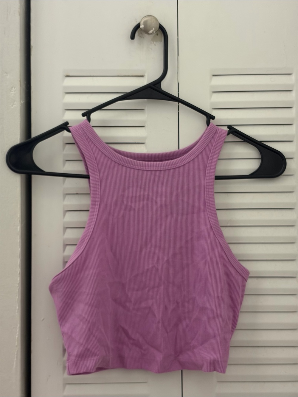 wild fable Ribbed Cropped Tank Top - Lavender Pink